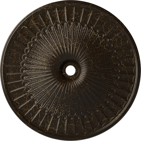 Ekena Millwork Galveston Medallion (Canopies up to 5 7/8"), 51"OD x 3 5/8"ID x 3 3/8"P, Stone Hearth Crackle CM51GLSHC - main